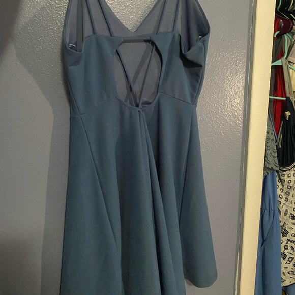 Blue Dress. open back. Worn only 1 time for a wedding. - Picture 1 of 3